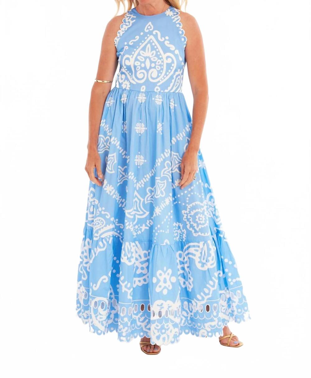 NEW CK BRADLEY trocadero maxi dress in bandana peri
